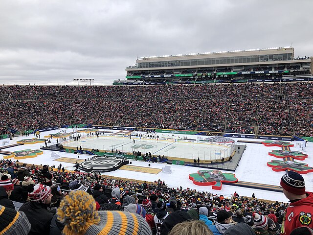 The 2019 NHL Winter Classic at Notre Dame Stadium saw the NHL return to Indiana for their sixth game hosting and the first in over 50 years.