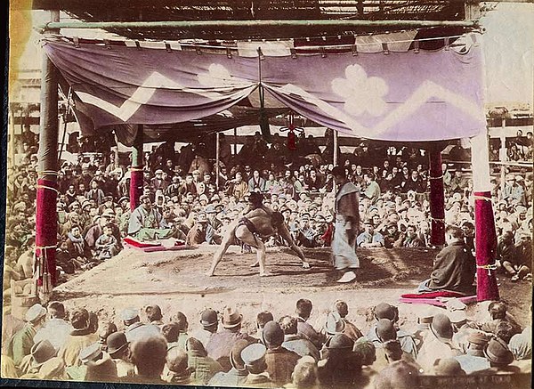 Sumo match in Tokyo c. 1890s