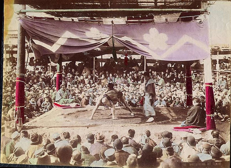 File:Wrestling at Tokyo 1890s.jpg
