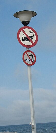 Miniatuur voor Bestand:Zakaz wędkowania pływania brzeźno.jpg