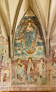 Fresco of Assumption in glory with saints Reformierte Kirche San Bastian (Zernez)