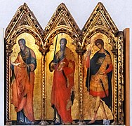 S. Giovanni Evangelista, S. Paolo, S. Giorgio by Paolo Veneziano - Correr museum