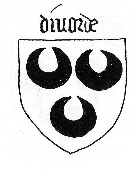 This coat of arms of the Divorde family (Holland and Brabant), around 1440, shows three crescents.