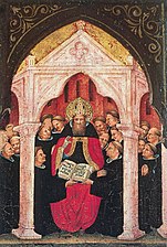 Der hl. Augustinus gibt seinen Anhängern die Regel, ca. 1413-15, Pinacoteca Vaticana, Rom