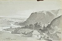 Subotove（英語版）の道路からのチヒルィーン, 1845