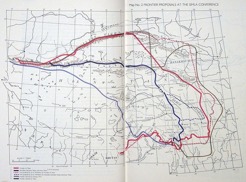 File:1945 Simla Conference Frontiers from Tibetan Precis by Richardson in Himalayan Triangle.jpg