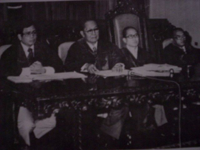 The 1978 Commission was composed of [from left] Commissioners Flores A. Bayot, Venancio Duque, Chairman Leonardo Perez, Commissioners Domingo Pabalete