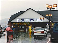 The Co-op superstore Lisburn Road, Belfast, shown here in 1996. 1996 - Co-op Lisburn Road store, Belfast (12541793775).jpg