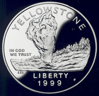 Yellowstone National Park silver dollar