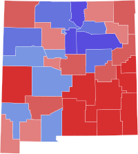 2014 New Mexico Commissioner of Public Lands election results map.svg