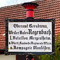 Deutsch: Ortsstock im Langenburger Ortsteil Unterregenbach.