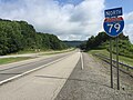 File:2017-07-24 09 41 34 View north along Interstate 79 (Jennings Randolph Highway) just north of Exit 67 (U.S. Route 19, West Virginia State Route 15, Flatwoods) in Flatwoods, Braxton County, West Virginia.jpg