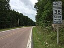 View south along MD 38 at MD 135 near Kitzmiller