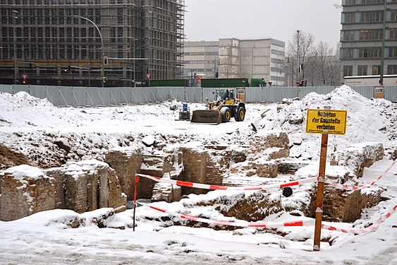 archaeological site in wintertime (Berlin)