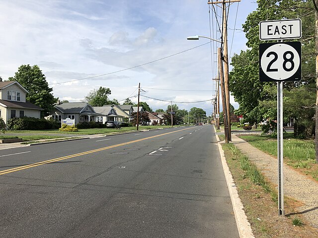 Route 28, the most prominent highway in Middlesex