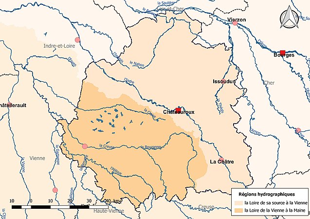 L'Indre est inclus dans une région hydrographique.