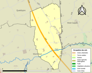 Kolorowa mapa przedstawiająca użytkowanie gruntów.