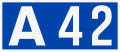 English: Sign of Portugese motorway A42 Polski: Tabliczka portugalskiej autostrady A42