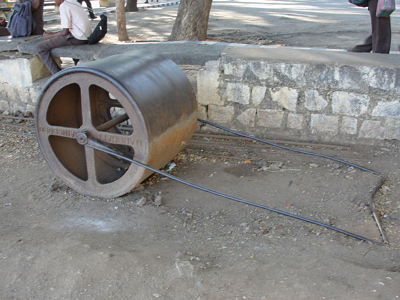 File:A Hand Driven Ground Roller.JPG