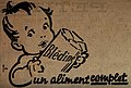 A toddler holding a box of Blédine Wellcome V0047578.jpg