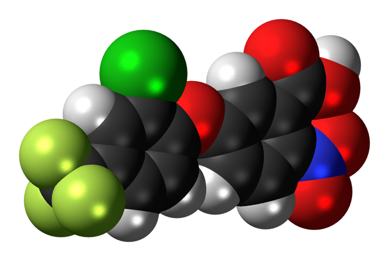 File:Acifluorfen molecule spacefill.png