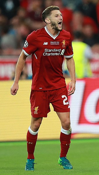 Lallana playing for Liverpool in the 2018 UEFA Champions League Final