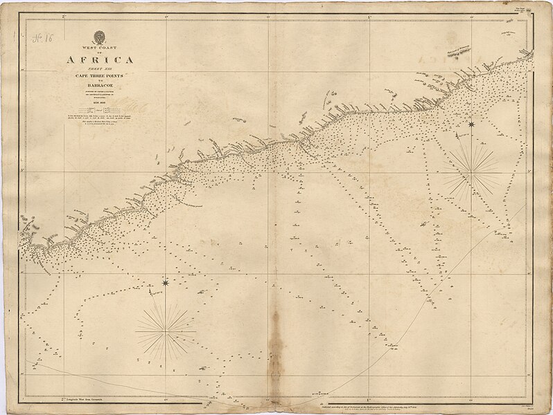 File:Admiralty Chart No 1359 Cape Three Points to Barracoe, Published 1841.jpg