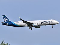 Alaska Airlines Airbus A321-253N N929VA approaching JFK Airport.jpg