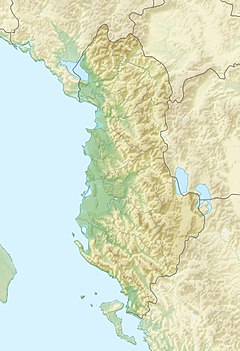Đảo Sazan trên bản đồ Albania