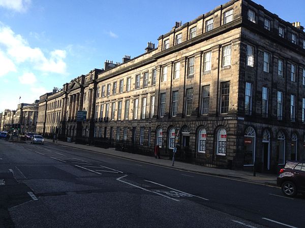 Skene's offices at 5 Albyn Place (centre)