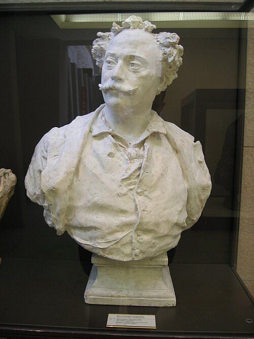 Bust of Alexander Dumas fils, by the sculptor Jean-Baptiste Carpeaux, Orsay Museum