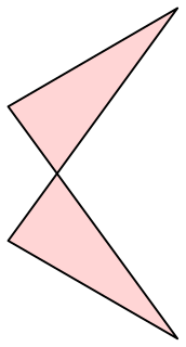 Antiparallelogram Polygon with four crossed edges of two lengths
