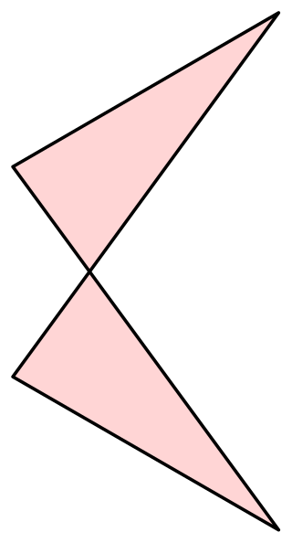 <span class="mw-page-title-main">Antiparallelogram</span> Polygon with four crossed edges of two lengths