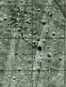 Notes on a map written with a felt-tip pen by Michael Collins onboard command module Columbia Apollo 11 map notations.jpg