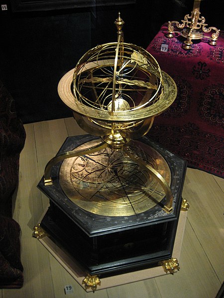 Jost Bürgi and Antonius Eisenhoit: Armillary sphere with astronomical clock, made in 1585 in Kassel, now at Nordiska Museet in Stockholm