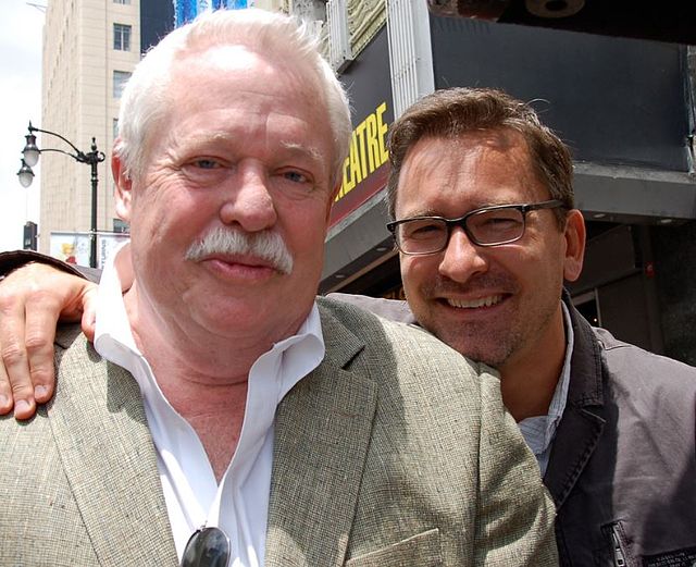 Maupin (left) with husband Christopher Turner in 2013