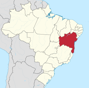 Localização da Bahia no Brasil