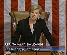 Baldwin presiding over the House while serving as Speaker Pro Tempore Baldwinprotem.jpg