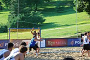 Deutsch: Beachhandball Europameisterschaften 2019 (Beach handball Euro); Tag 4: 5. Juli 2019 – Männer, Viertelfinale, Dänemark-Frankreich 2:0 (19:14, 12:10) English: Beach handball Euro; Day 4: 5 July 2019 – Quarter Final Men – Denmark-France 2:0 (19:14, 12:10)