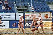 Deutsch: Beachhandball Europameisterschaften 2019 (Beach handball Euro); Tag 5: 6. Juli 2019 – Frauen, Halbfinale, Ungarn-Niederlande 2:0 (19:16, 15:12) English: Beach handball Euro; Day 5: 6 July 2019 – Semifinal Women – Hungary-Netherlands 2:0 (19:16, 15:12)