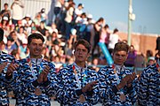 Deutsch: Beachhandball bei den Olympischen Jugendspielen 2018 in Buenos Aires; Tag 7, 13. Oktober 2018; Medaillenzeremonie Jungs - Gold: Spanien, Silber: Portugal, Bronze: Argentinien English: Beach handball at the 2018 Summer Youth Olympics in Buenos Aires at 13 October 2018 – Medal Ceremony Boys - Gold: Spain, Silver: Portugal, Bronze: Argentina Español: Handball de playa en los Juegos Olimpicos de la Juventud Buenos Aires 2018 en 13 de octubre de 2018 – Medalla Ceremonia para niños - Oro: España, Plata: Portugal, Bronce: Argentina