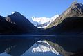 Гора Белуха и её отражение в озере Аккем