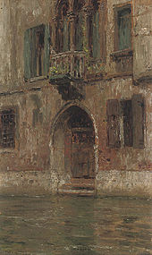 Bernardo Hay (it), La maison de lord Byron à Venise, Palazzo Mocenigo, sur le Grand Canal.