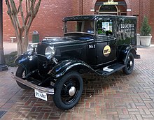 A restored delivery truck at the Brenham creamery. Blue Bell Creameries Early Delivery Truck.jpg