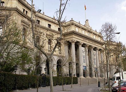 Bolsa de Madrid. Madrid's stock exchange is the world's second-largest in number of listed companies.[88]