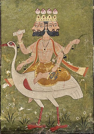 <span class="mw-page-title-main">Brahma</span> Creator god in Hinduism