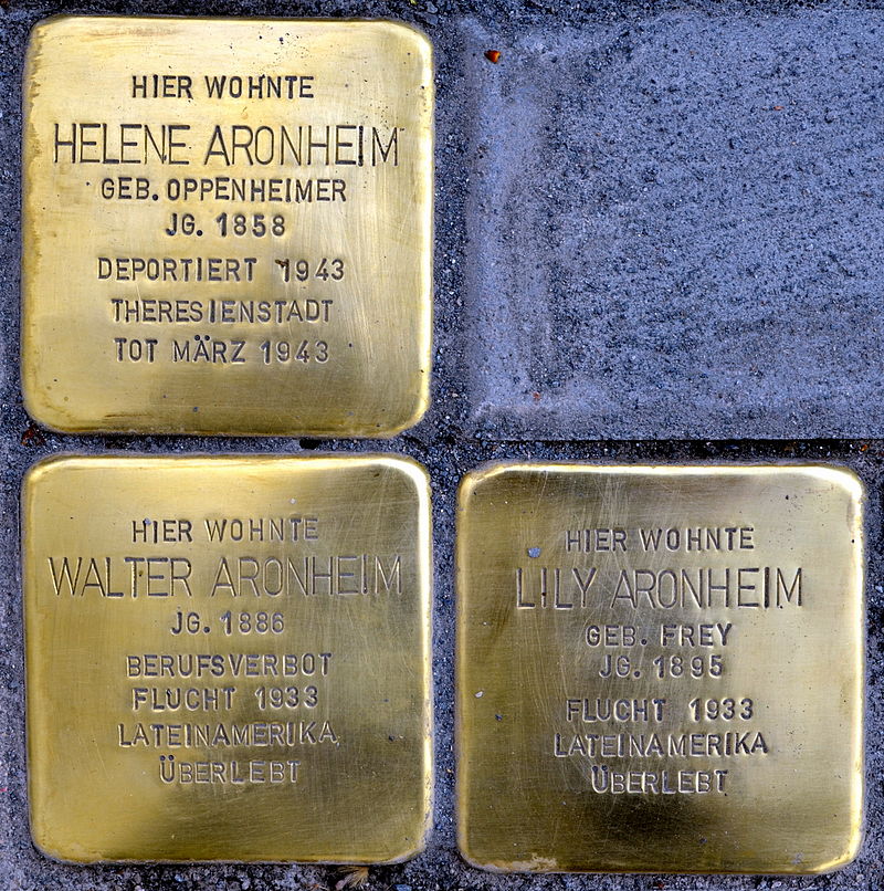 Max Aronheim 800px-Braunschweig_Stolpersteine_Helene_und_Walter_und_Lily_Aronheim_Inselwall_4_%282013%29