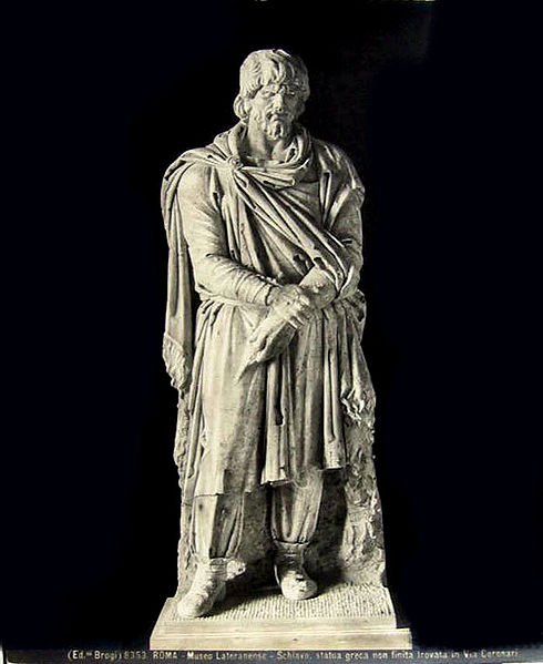 File:Brogi, Carlo (1850-1925) - n. 8353 - Roma - Museo Lateranense - Schiavo - Statua greca non finita trovata in Via Coronari.jpg