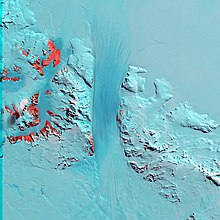 Ледник Бёрд[en] со спутника Landsat