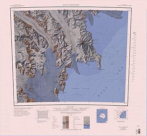 Topographische Karte mit dem Hells Gate (Mitte unten)